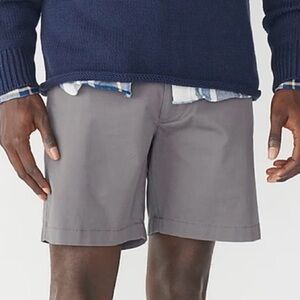 NWT J Crew 7" stretch chino short in Spokane Grey